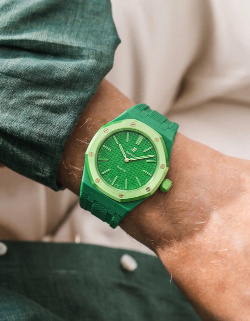 Rubber Strap For AP x Swatch Royal Pop Green Eight